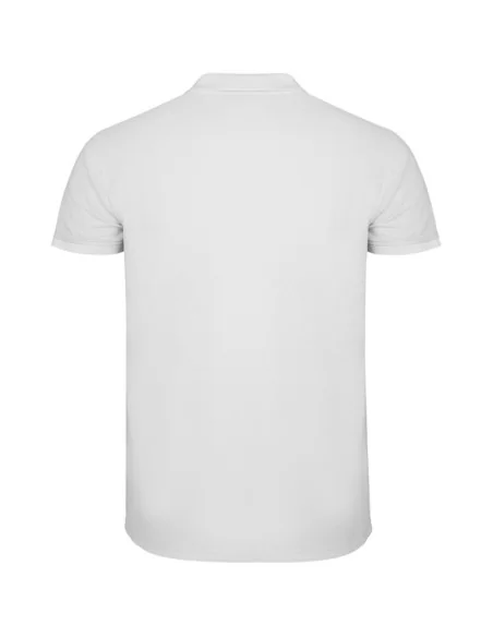 Polo bandera de España básico de punto piqué blanco