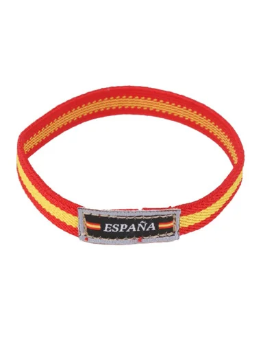 Pulsera Elástica Bandera España Etiqueta Negra
