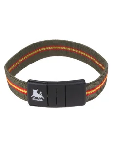 Pulsera Elástica Bandera España y Verde Cierre Toro