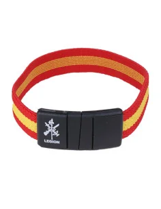 Pulsera Elástica Bandera España Y Verde Cierre Legión