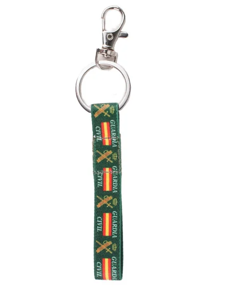 Llavero Elástico Bandera España Sublimado Etiqueta Guardia Civil