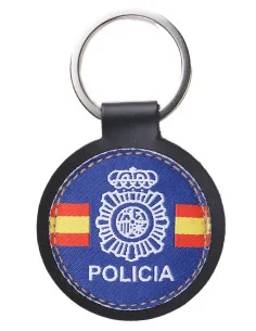 Llavero Bandera España Redondo Policía Nacional