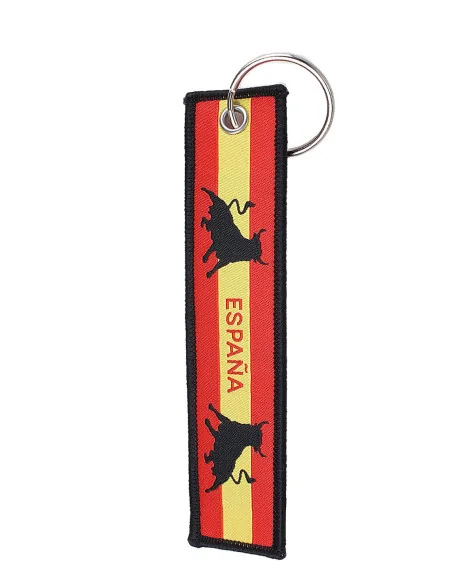 Llavero Tela Bandera España Toro
