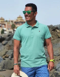 Polo Básico Verde Menta Bandera España
