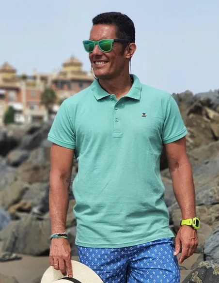 Polo Básico Verde Menta Bandera España