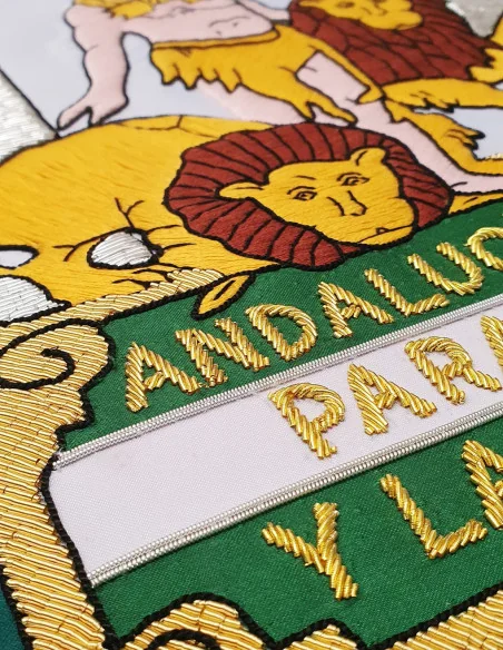 Bandera Bordada Andalucía A Mano