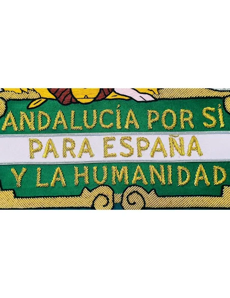 Bandera Bordada Andalucía A Mano