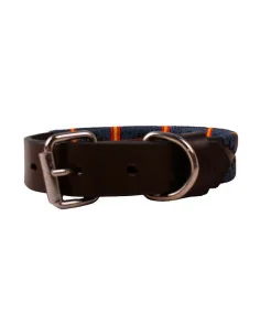 Collar Perro Bordado Argentino Azul Bandera de España - Hebilla