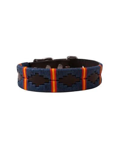 Collar Perro Bordado Argentino Azul Bandera de España - Bordado
