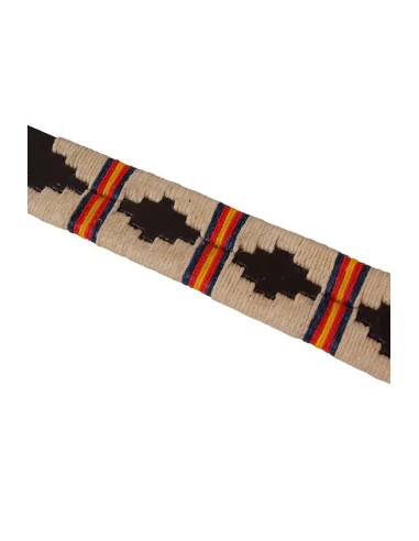 Collar Perro Bordado Argentino Beige Bandera de España - Detalle