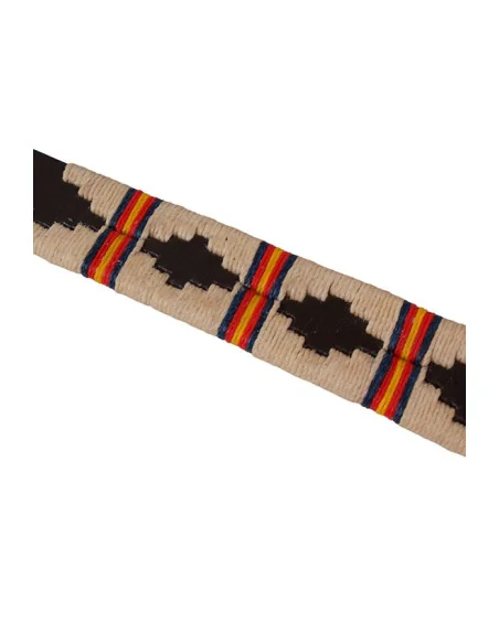 Collar Perro Bordado Argentino Beige Bandera de España - Detalle