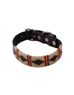 Collar Perro Bordado Argentino Beige Bandera de España - Hebilla 2