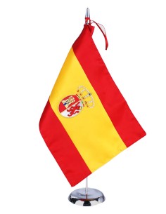 Banderín Sobremesa Bandera España 1785 Carlos III Bordado
