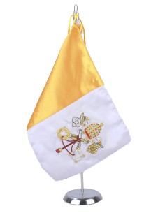 Banderín Sobremesa Bandera Vaticano Bordado
