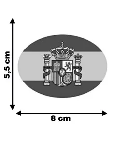 Pegatina España Ovalada - Pequeña 8 cm 2
