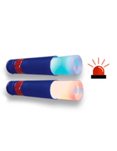 Linterna Recargable Led Flash Azul Rojo