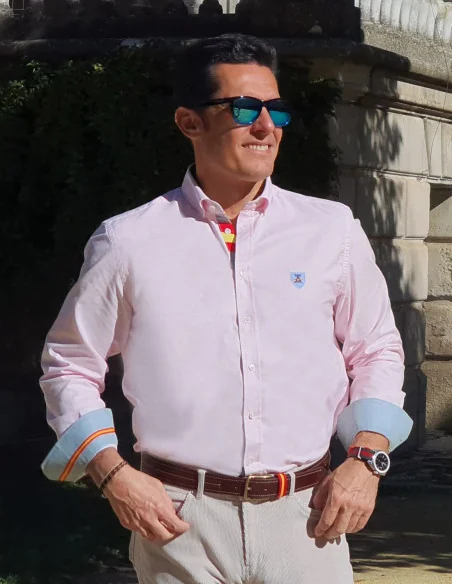 Camisa Bandera España Oxford Rosa