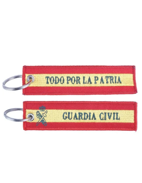 Llavero Bordado Bandera de España Todo Por la Patria