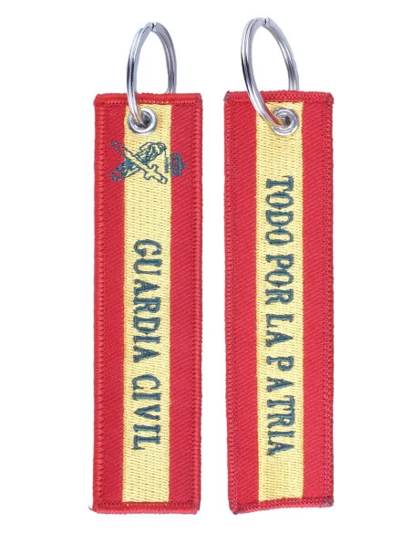 Llavero Bordado Bandera de España Todo Por la Patria