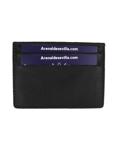 Tarjetero Piel Negro Bandera España | Diseño Slim | Arenal de Sevilla