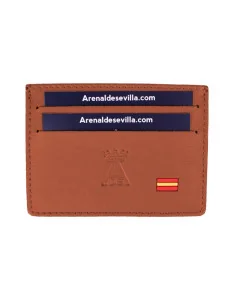 Tarjetero Bandera España Piel - Avellana