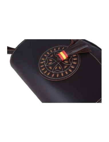 Bolso Cuero Engrasado Bandera España