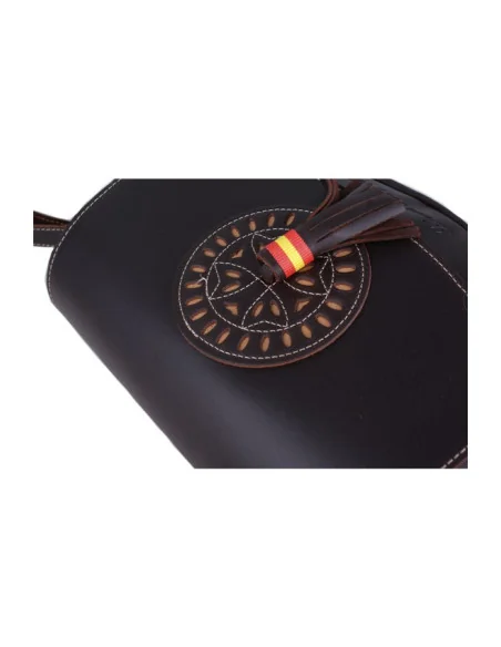 Bolso Cuero Engrasado Bandera España