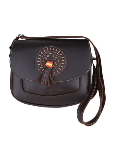 Bolso Cuero Engrasado Bandera España