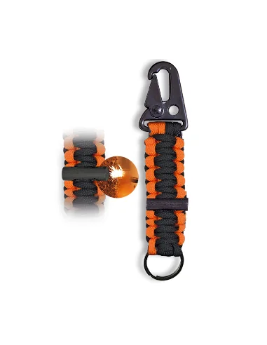 Mosquetón Mini Paracord Naranja