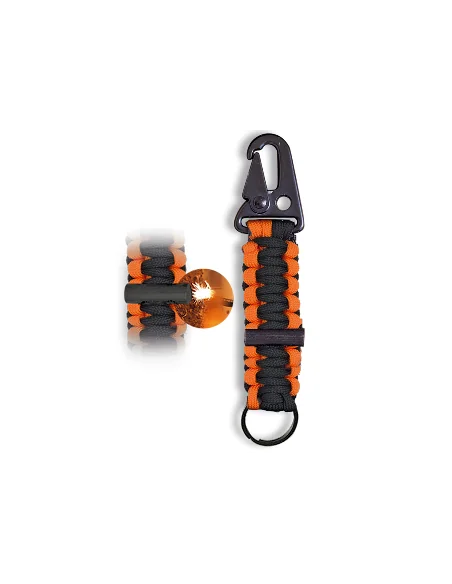 Mosquetón Mini Paracord Naranja