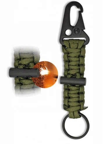 Mosquetón Mini Paracord Verde al Mejor Precio Online