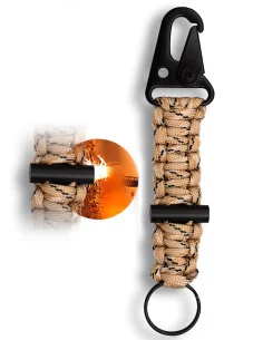 Mosquetón Mini Paracord Coyote 2