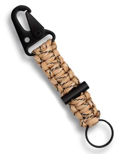 Mosquetón Mini Paracord Coyote