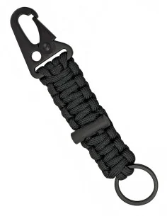 Mosquetón Mini Paracord Negro