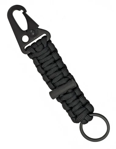 Mosquetón Mini Paracord Negro