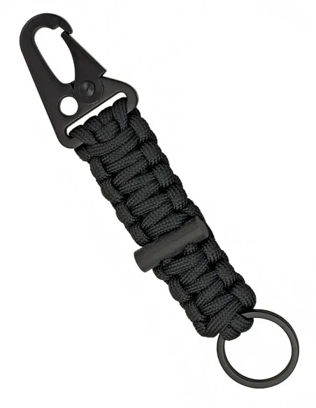 Mosquetón Mini Paracord Negro