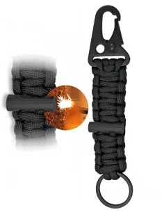 Mosquetón Mini Paracord Negro 2