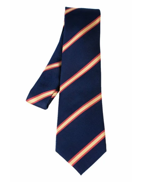 Corbata Bandera España Raya Ancha - Azul Marino