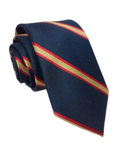 Corbata Bandera España Raya Ancha - Azul Marino