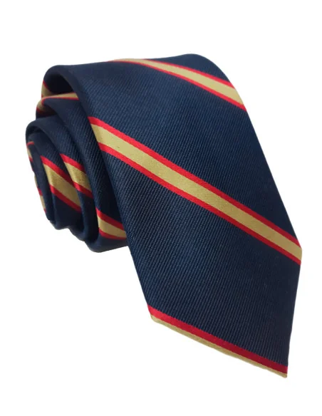 Corbata Bandera España Raya Ancha - Azul Marino