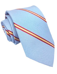 Corbata Bandera España Ancha - Celeste