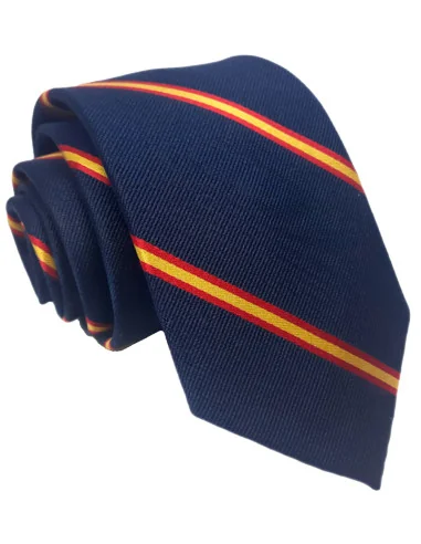 Corbata Bandera España Diagonal Azul Marino