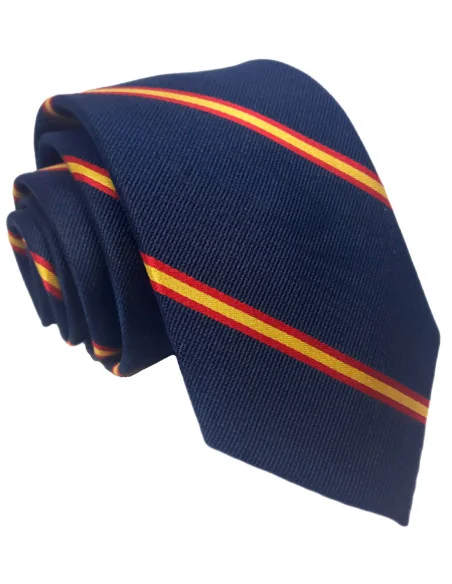 Corbata Bandera España Diagonal Azul Marino