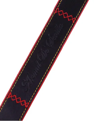Cinturón Bandera España Negro Pespuntes