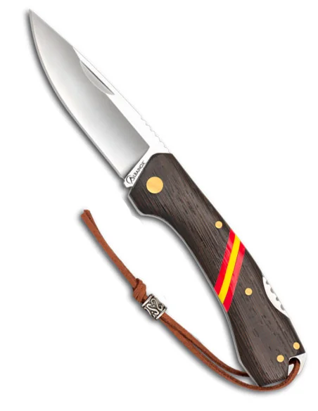 Navaja Bandera España Madera Wengue