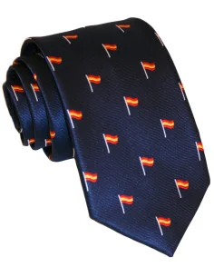 Corbata Bandera España Mástil Azul Marino