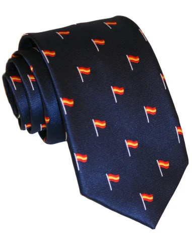 Corbata Bandera España Mástil Azul Marino