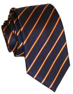 Corbata Azul Bandera España Raya Fina