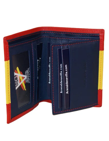 Cartera de Piel Bandera España con Escudo