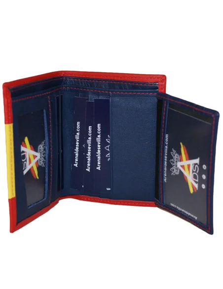 Cartera de Piel Bandera España con Escudo
